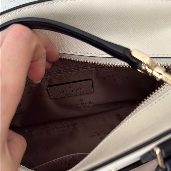 kate spade Two-Tone Satchel Bag - Cream and Tan - Picture 2 of 5